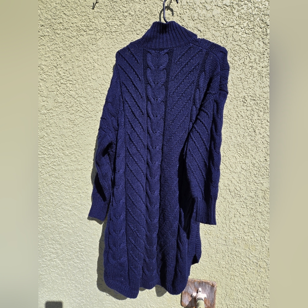 NWT Reiss Laura Navy Cable Knit Tunic Dress - Picture 4 of 5